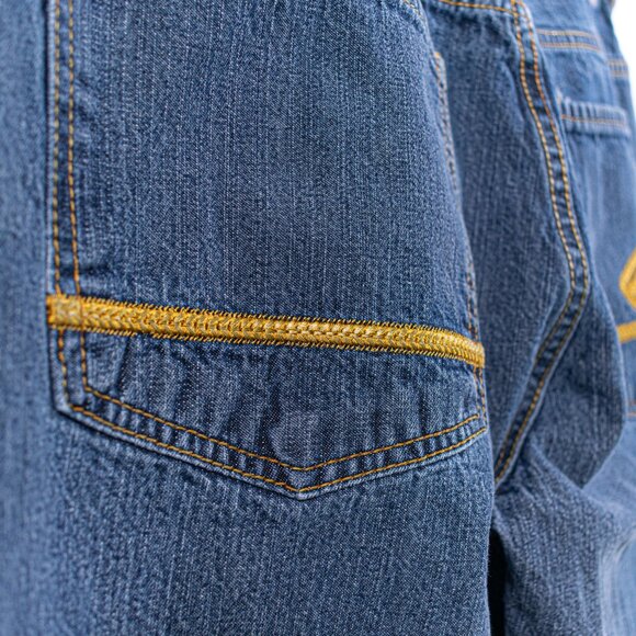 ENYCE Hip Hop Baggy Jeans 37 x 32 Y2K Embroidered Skater Wide Leg Streetwear - Picture 7 of 14